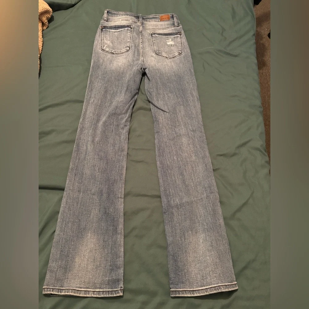 Judy Blue Boot Cut Distressed Blue Jeans - Picture 6 of 7